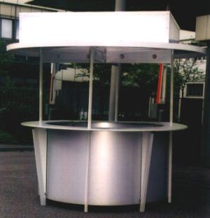 Rundtheke Silber
